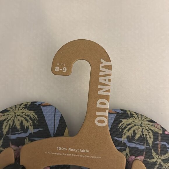 Floral Flip Flops Mens 8 - 9 Old Navy - Picture 2 of 2